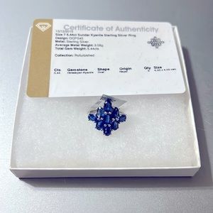 Sundar kyanite sterling silver ring